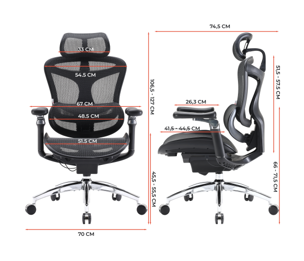 Sihoo DORO C300 PRO Mesh czarny - 1542252 - zdjęcie 17